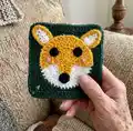 Fox Granny Square Crochet Pattern step 4 - final assembly and finishing
