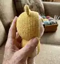 Mr. Buckwheat Amigurumi Pattern step 2 - assembly progress