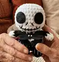 Jack Skellington Amigurumi Pattern step 1 - construction progress