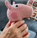 Peppa Pig Amigurumi Pattern step 2 - assembly progress