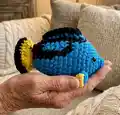 Blue Tang Fish Amigurumi Pattern step 1 - construction progress