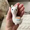 Llama No Sew Amigurumi Pattern step 4 - final assembly and finishing
