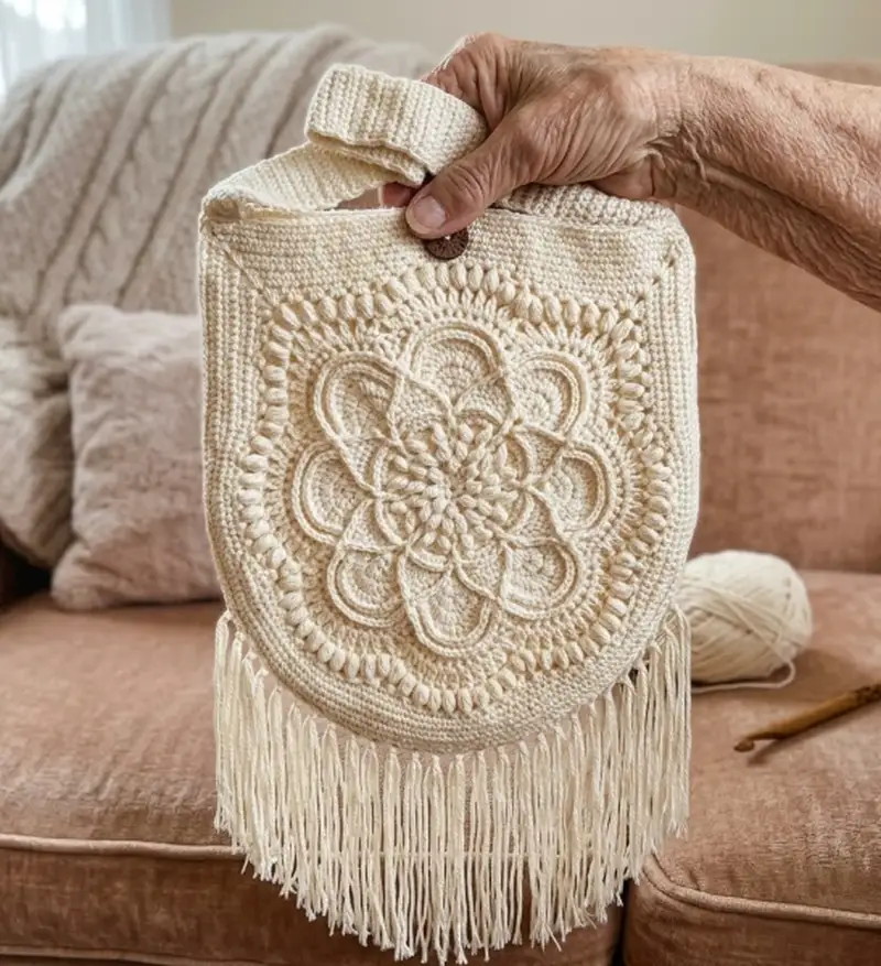 Complimentary Intermediate crochet pattern: Delilah Boho Bag Pattern - Simple to follow guide