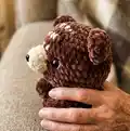 My Little Bear Amigurumi Pattern step 2 - assembly progress