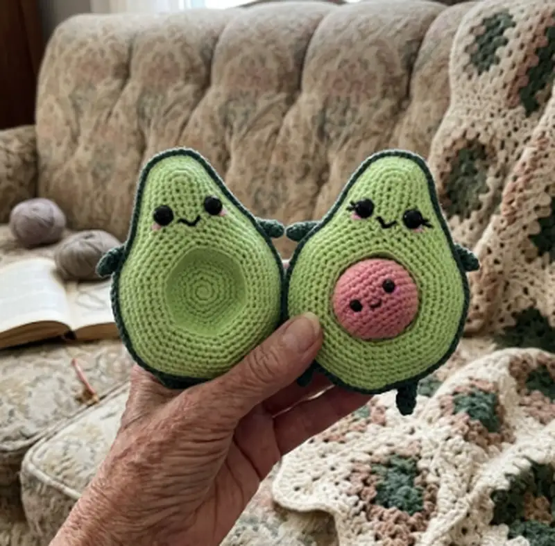 Complimentary Intermediate crochet pattern: Avocado family Amigurumi Pattern - Simple to follow guide