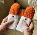 Goose Mittens Pattern step 1 - construction progress