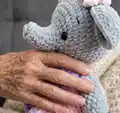 Nina The Plush Elephant Amigurumi Pattern step 3 - details and accessories