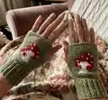 Mushroom Hand Warmers Pattern step 4 - final assembly and finishing