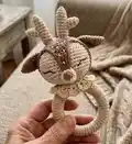 rattle_deer Amigurumi Pattern step 1 - construction progress