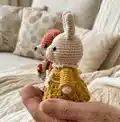 Victor Fox & Anna Bunny Amigurumi Pattern step 2 - assembly progress