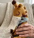 Ollie the Giraffe Amigurumi Pattern step 1 - construction progress