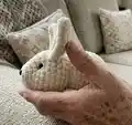 Rabbit Amigurumi Pattern step 2 - assembly progress