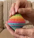 Boho Summer Lampion Pattern step 2 - assembly progress