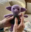 Dobby Amigurumi Pattern step 1 - construction progress