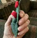 Holly Baby Amigurumi Pattern step 3 - details and accessories