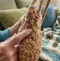 Ginanita Bag Amigurumi Pattern step 2 - assembly progress