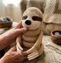 Sloth Stacking Toy Amigurumi Pattern step 1 - construction progress