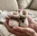 Baby Shoes Ivelle Pattern step 1 - construction progress