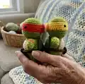 Ninja Turtle Amigurumi Pattern step 2 - assembly progress
