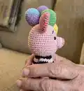 The Piglet Amigurumi Pattern step 2 - assembly progress