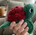 Rose Turtle Amigurumi Pattern step 1 - construction progress