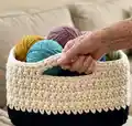 Any-Size Square Container Crochet Pattern step 4 - final assembly and finishing