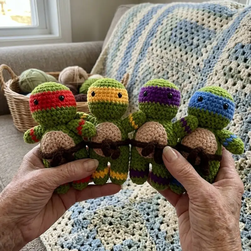 Complimentary Beginner Friendly crochet pattern: Ninja Turtle Amigurumi Pattern - Simple to follow guide