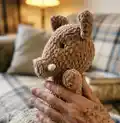 Boar Hand Puppet Amigurumi Pattern step 2 - assembly progress