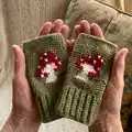 Mushroom Hand Warmers Pattern step 4 - final assembly and finishing
