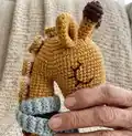 Ollie the Giraffe Amigurumi Pattern step 2 - assembly progress