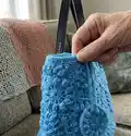 Ginanita Bag Amigurumi Pattern step 2 - assembly progress