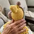 Giraffe Lovey Blanket Amigurumi Pattern step 3 - details and accessories