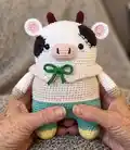 Milk Cow Amigurumi Pattern step 4 - final assembly and finishing
