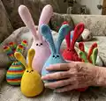 Bunny Amigurumi Pattern step 1 - construction progress