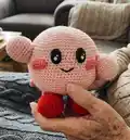 Kirbi Amigurumi Pattern step 4 - final assembly and finishing