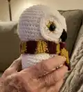 Eira Owl Amigurumi Pattern step 3 - details and accessories