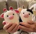 Cow Squishmallow Plushie Pattern step 4 - final assembly and finishing