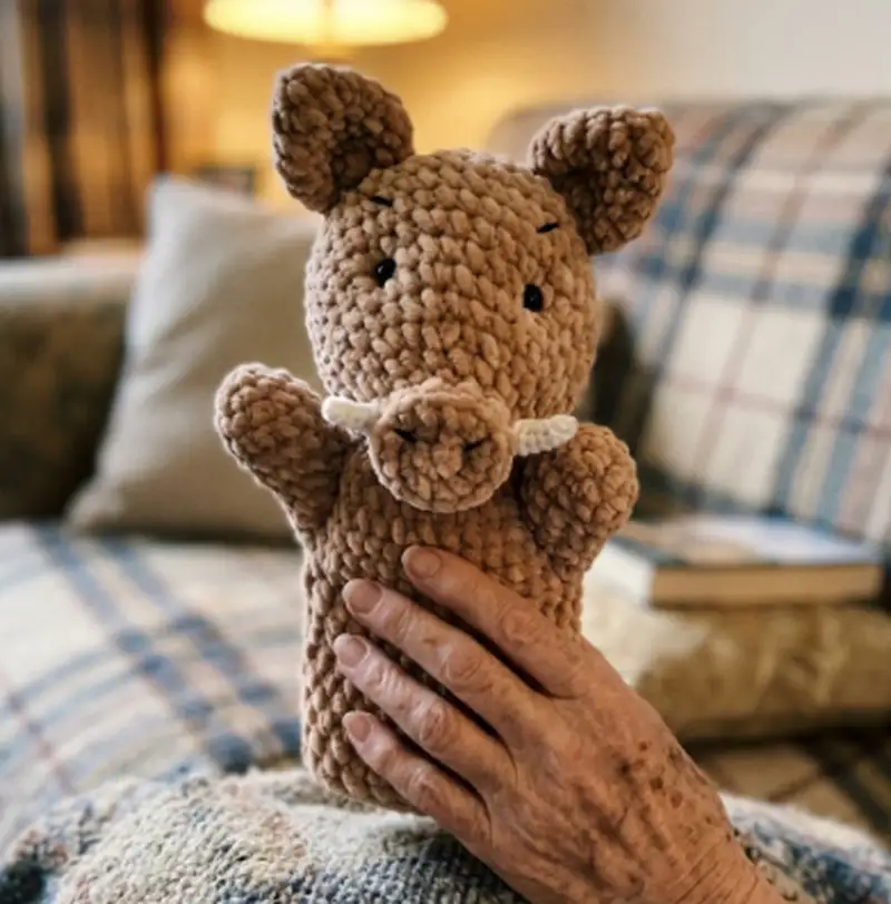 Complimentary Intermediate crochet pattern: Boar Hand Puppet Amigurumi Pattern - Simple to follow guide
