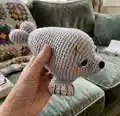Mini Seal Amigurumi Pattern step 1 - construction progress