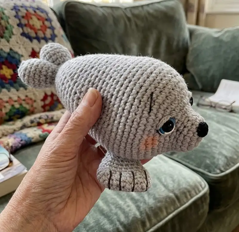 Complimentary Intermediate crochet pattern: Mini Seal Amigurumi Pattern - Simple to follow guide