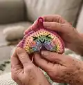 Sun & Rainbow Key Chains Amigurumi Pattern step 4 - final assembly and finishing