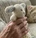 Snuggle Bunny Amigurumi Pattern step 2 - assembly progress