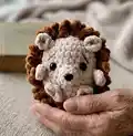 Herbie Hedgehog Amigurumi Pattern step 1 - construction progress