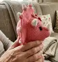 Triceratops Amigurumi Pattern step 2 - assembly progress