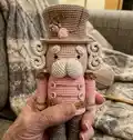 Theo the nutcracker Amigurumi Pattern step 4 - final assembly and finishing