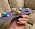 Solar System Amigurumi Pattern step 2 - assembly progress