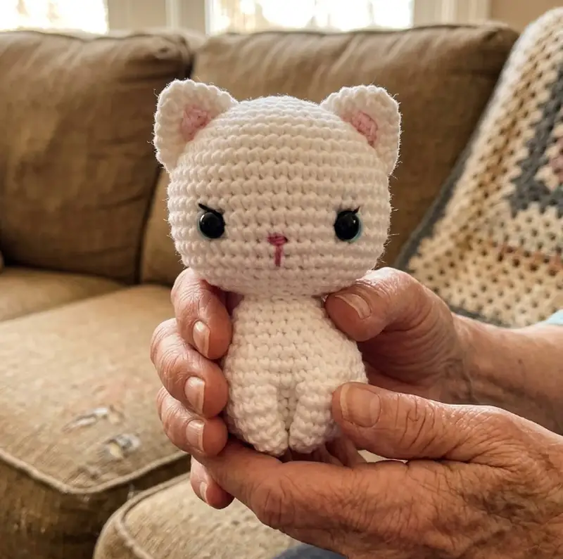 Quality crochet pattern: Kitty The little white kitten Amigurumi Pattern - Intermediate level guide with complete instructions