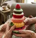 Fruit Stacking Toy Amigurumi Pattern step 4 - final assembly and finishing