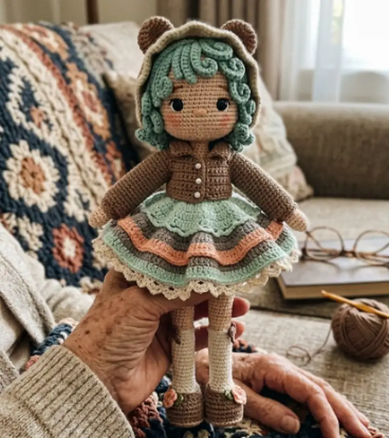 Complimentary Intermediate crochet pattern: Doll Aybuke Amigurumi Pattern - Simple to follow guide