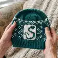 Slytherin Knit Hat Pattern step 1 - construction progress